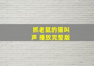 抓老鼠的猫叫声 播放完整版